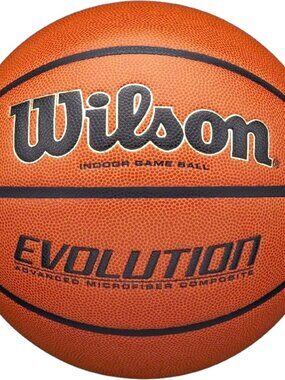 Wilson Evolution Basketball 29.5” Official Indoor Game Ball Black Composite Leat